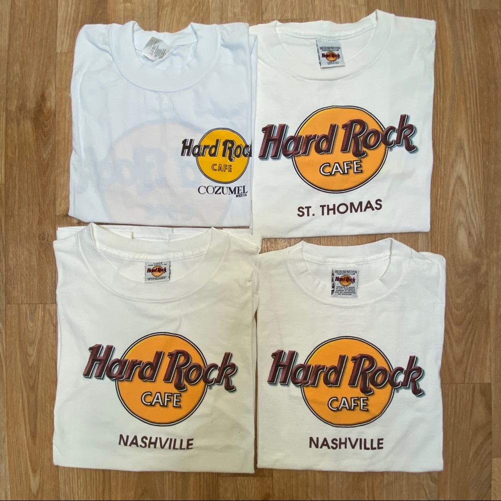 Bundle of 4 Hard Rock Cafe Tshirts + freebie